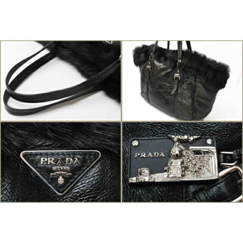 Prada Tote Bag Montone Bag Black - Picture 2 of 5